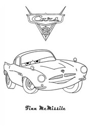coloriage cars 2 finn mc missile
